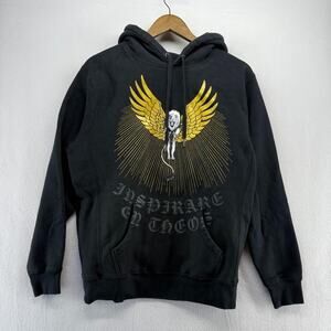 Hutch Brand Hoodie Men's Small Black Aidan Hutchinson Lion Graphic Spellout